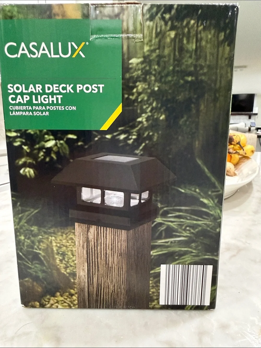 Basaltic Black Solar Deck Post Cap Light - 2 Pack